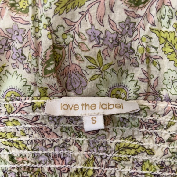 Anthropologie Love the Label Puff Sleeve Baby Doll Floral Dress Cottage Core S - Picture 9 of 10